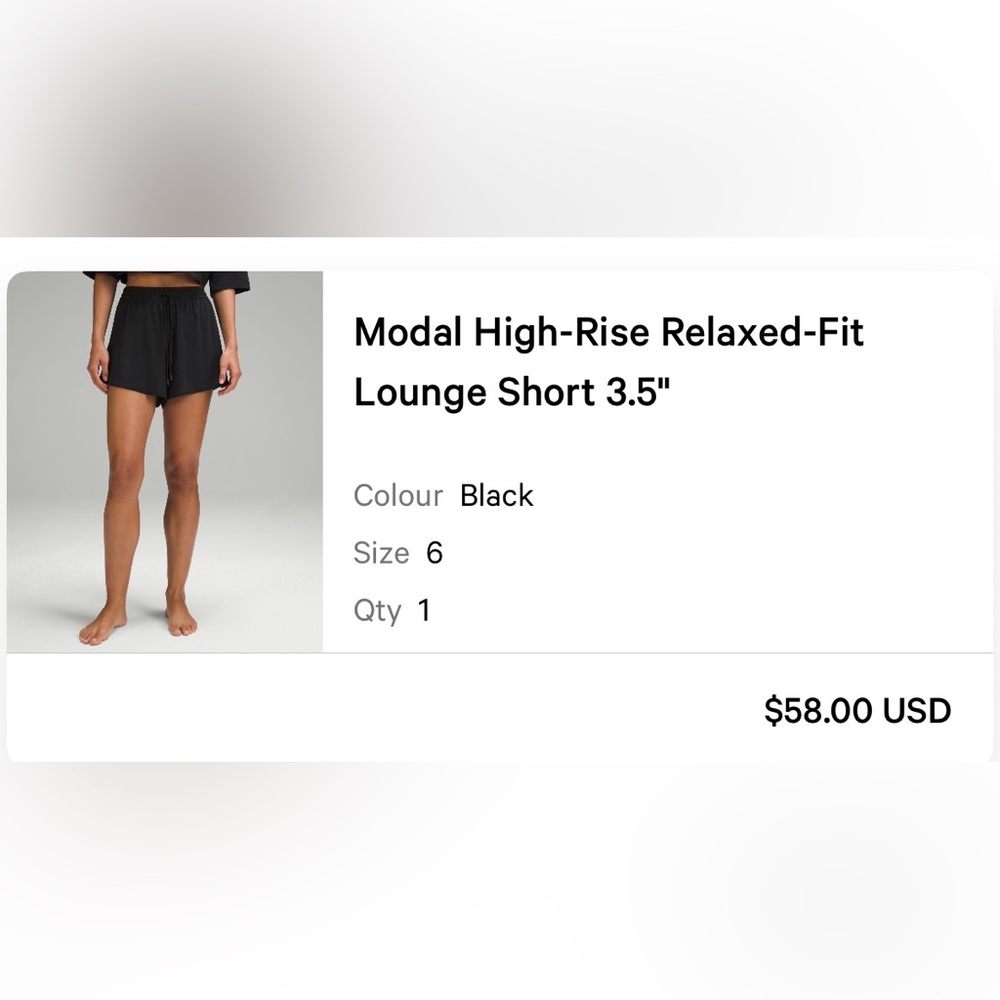 lululemon athletica Black Athletic Shorts